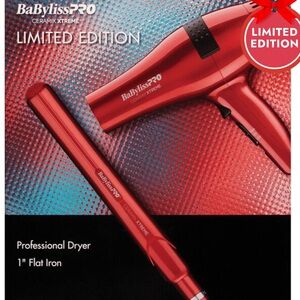 NWT  LIMITED EDITION BaBylissPRO CERAMIX EXREME Professional Dryer, 1”Flat Iron